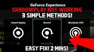 Shadowplay Instant Replay Not working Fixed 2022! 3 Simple Steps!