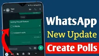 WhatsApp New Update || WhatsApp Poll Update || WhatsApp Create Polls Update || Create Polls Update