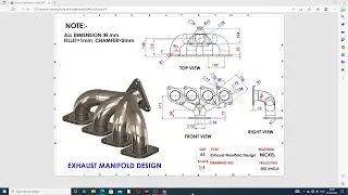 SOLIDWORKS PRACTICE FULL LECTURE-75, EXHAUST MANIFOLD DESIGN