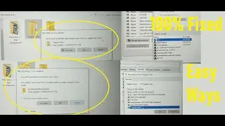 Folder access denied windows 10 and windows 11, You need permission to perform this action