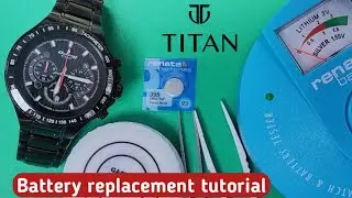 How to change the battery Titan 90092NM01 watch