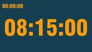 8 hour 15 minute timer (with end alarm, time elapsed and progress bar)