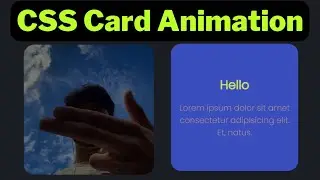 CSS Card Animation Hover effect | Papa Developer