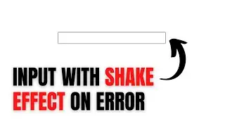 Input Shake Effect || CSS Tutorial