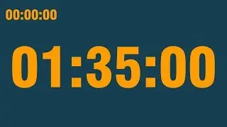 1 hour 35 minute timer (with end alarm, time elapsed and progress bar)