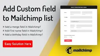 How to easily add a field to a Mailchimp list ✅ Adding Custom Fields in Mailchimp 👇 Solution Here