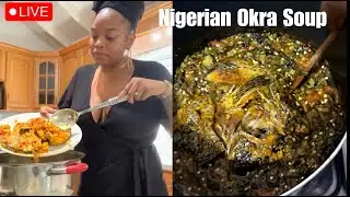 QUE LEARNS HOW TO MAKE NIGERIAN SEAFOOD OKRA LIVE WITH HER SISTER FAVOR!!