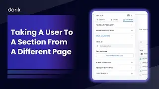 Taking a user to a particular section from a different page