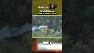 🔥 SHOCKING DRONE WARFARE: UKRAINIANS USE FLAMETHROWER TECH! #shorts #drones #ukraine