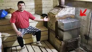 Обновил ржавую печь в бане!