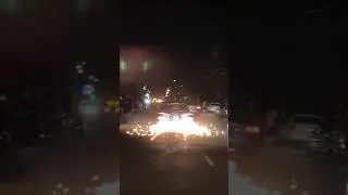 59 IMPALA LOWRIDER LIGHTS UP THE STREET IN A SHOWER OF SPARKS!