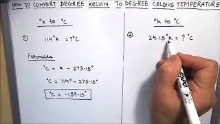 How to convert kelvin temperature to celsius (centigrade) temperature/K to °C/Temperature Conversion