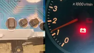 Светится на панели индикатор (лампа/значок) зарядки, пока не газанешь