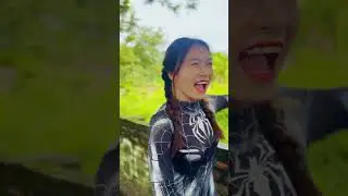 Spidergirl rescues model spiderman and misunderstood unlucky red spider #shorts #spiderman #funny
