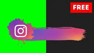 Instagram Lower Thirds #5 Green Screen and transparent background || free download