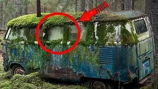 Семья нашла заброшенный автобус, войдя внутрь они потеряли дар речи!