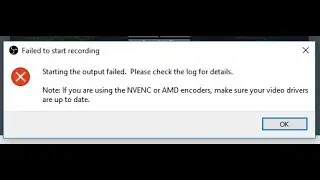 How to FIX OBS - Failed to start recording error