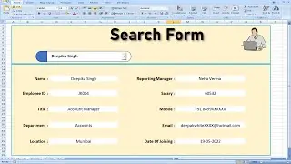 Search Form in MS Excel Without VBA. Best Trick, How to make a search form in excel ?