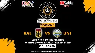 *LIVE* SSL MD D1: Team United vs Baltimore Kickers