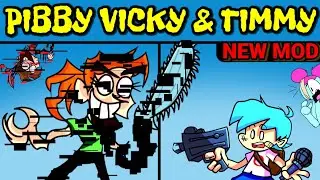 Friday Night Funkin New Pibby Vicky & Timmy Full Week | Come Learn With Pibby x FNF Mod