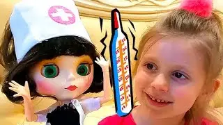 ИГРАЕМ В ДОКТОРА НАСТЯ  В БОЛЬНИЦЕ Настя и кукла Блайз  в больнице Настя  как мама ДОКТОР БЛАЙЗ Игра
