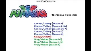 PJ Masks uberduck.ai Voice Ideas
