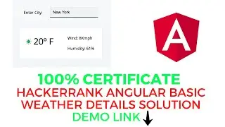 HackerRank Angular Basic  Weather Details Solution |Vijay Chauhan | #HackerRank #angularBasic