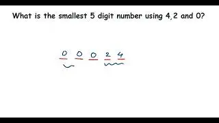 What is the smallest 5 digit number using 4,2 and 0? // Knowing our numbers - Maths