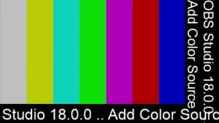 OBS Studio 18.0.0 text scroll and test card No Audio