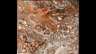 Заливка акрилом.  Акриловый лак+колер+силикон. pouring acrylic