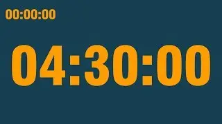 4 hour 30 minute timer (with end alarm, time elapsed and progress bar)