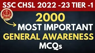 SSC CHSL 2022-23 Tier 1 General Awareness | Part 6
