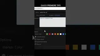 Premiere Pro Tips Every Editor Should Know: Project Markers 