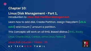 Introduction to Linux Disk Management | Adding Disks, Partitions & File systems | RHEL Based Servers