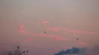 Ранее утро. Полосы на небе.