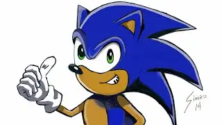 Drawing Sonic The Hedgehog  - Samsung Galaxy note
