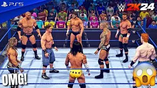 WWE 2K24 - 8-Man Ladder Match For The WWE Championship at WrestleMania | PS5™ [4K60]