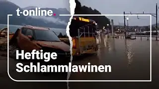 Unwetter trifft Schweiz: Schlammlawinen verwüsten Gemeinde Brienz