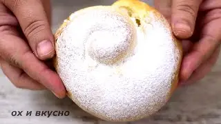 Попробовала новый вариант растяжки теста.  Очень понравился.  Чудесные булочки с творогом.
