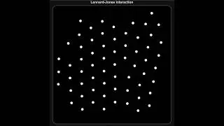 simulated crystal formation via Lennard-Jones interaction 