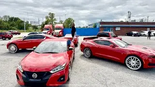 Damnfoo55's All Red 5+ Car Fleet in Memphis Code Red 5 Heart Beats