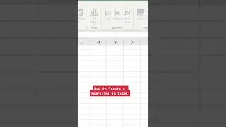 How to Create a SPARKLINE in Excel! 