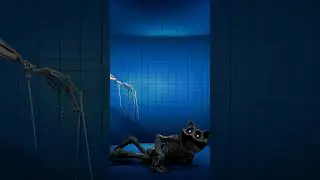 Burnt CatNap in Poppy Playtime Chapter 4 FNAF AR Workshop Animations