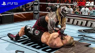 WWE 2K24 - Bray Wyatt 'The Fiend' vs. Brock Lesnar | No Holds Barred Match | PS5™ [4K60]