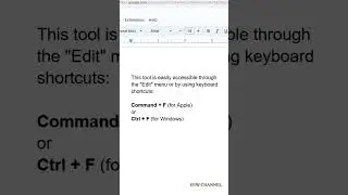 Find and Replace Feature in Google Docs  