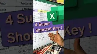 ✈✈ 4 Super Shortcut Key in excel | Most Useful Key in excel 
