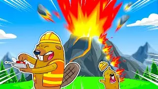 Destroying a VOLCANO with explosives in Timberborn!
