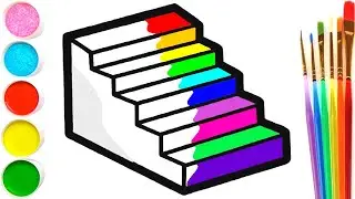 Bolalar Uchun zinalar rasm chizish | Рисование Лестницы для детей | Drawing stairs for kids