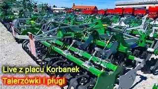 🔴Na żywo  z placu Korbanek 👉 brony talerzowe i pługi  - dostępne od ręki