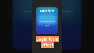 【HTML&CSS】Login form animation effect #shorts #form #html #css